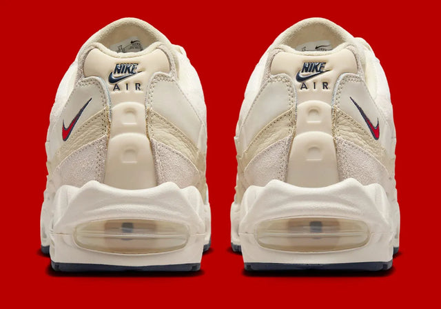 Nike Air Max 95 OG Premium - Pale Ivory/Light Khaki/Sail/University Red-Preorder Item-Navy Selected Shop