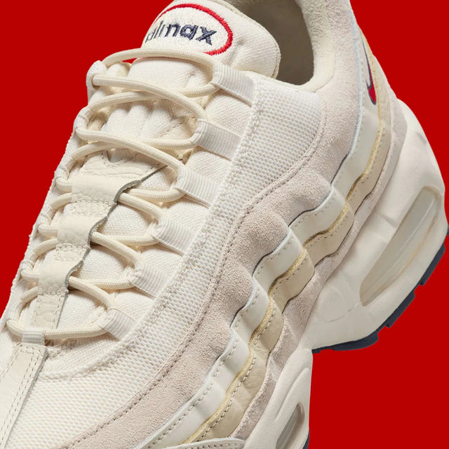 Nike Air Max 95 OG Premium - Pale Ivory/Light Khaki/Sail/University Red-Preorder Item-Navy Selected Shop