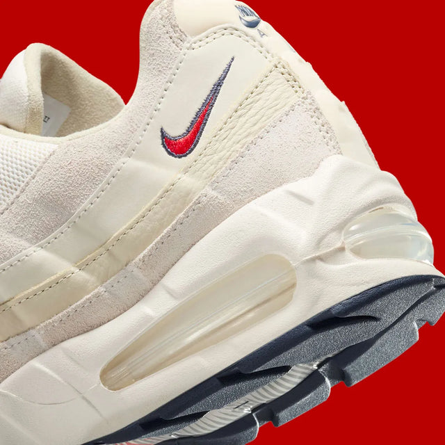 Nike Air Max 95 OG Premium - Pale Ivory/Light Khaki/Sail/University Red-Preorder Item-Navy Selected Shop