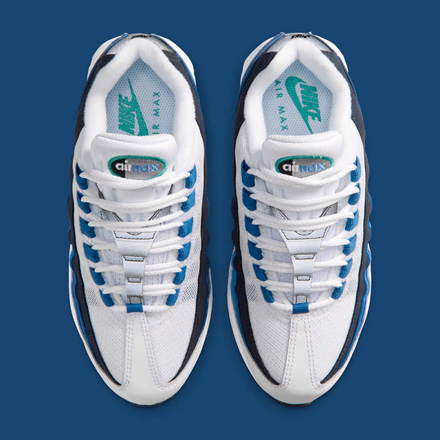 Nike Air Max 95 Big Bubble - White/Emerald Green/Lake Blue/French Blue/Obsidian/Black-Preorder Item-Navy Selected Shop