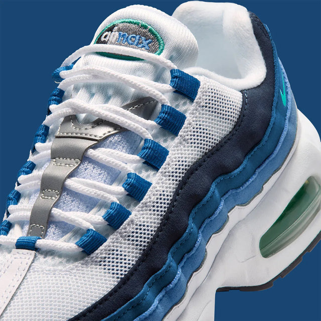 Nike Air Max 95 Big Bubble - White/Emerald Green/Lake Blue/French Blue/Obsidian/Black-Preorder Item-Navy Selected Shop