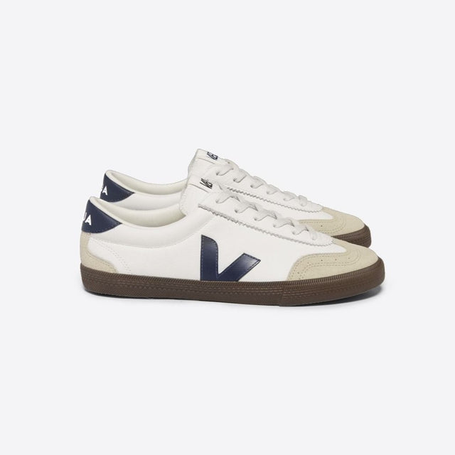 Veja Volley Leather - White Nautico Bark-Preorder Item-Navy Selected Shop