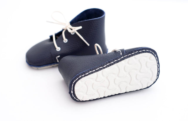 First Baby Shoes AKI model - Navy "Made in Poland"-Baby Shoes-Navy Selected Shop