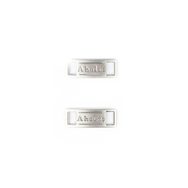 Aholic Logo Plate (經典鐵牌) - Silver (銀)-Shoelaces-Navy Selected Shop