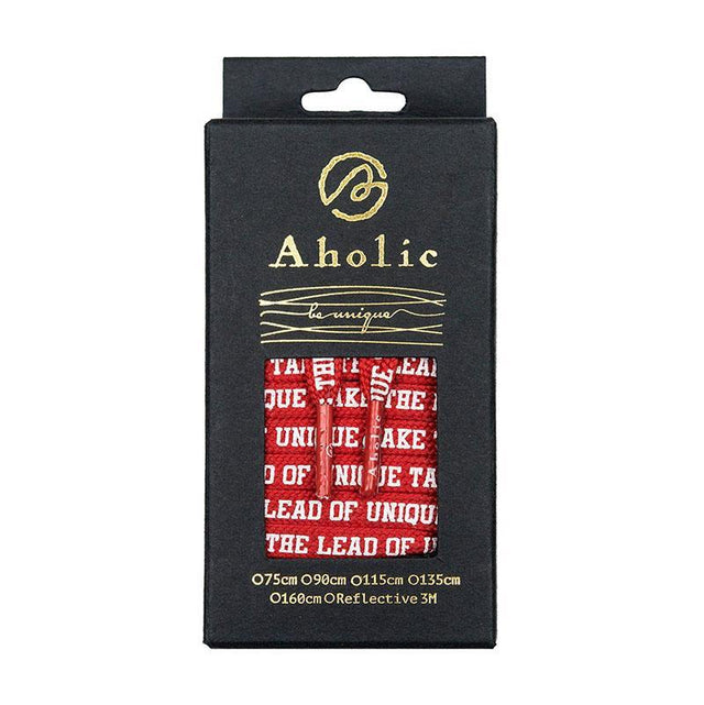 Aholic Be Unique Message Shoelaces (文字鞋帶) - Red (紅)-Shoelaces-Navy Selected Shop
