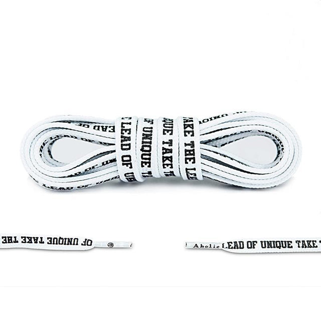 Aholic Be Unique Message Shoelaces (文字鞋帶) - White (白)-Shoelaces-Navy Selected Shop