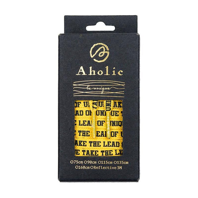 Aholic Be Unique Message Shoelaces (文字鞋帶) - Yellow (黃)-Shoelaces-Navy Selected Shop