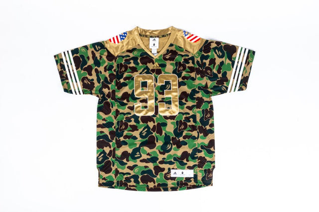 adidas Originals By BAPE Football Jersey - Green Camo-Apparels-Navy Selected Shop