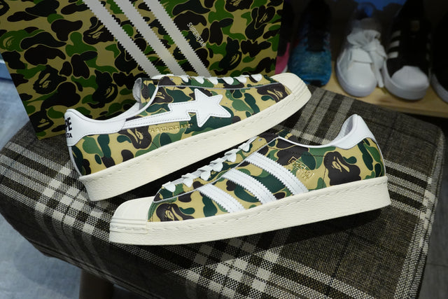 Bape x adidas Consortium Superstar 80s - Off White/Footwear White/Gold Metallic-Sneakers-Navy Selected Shop