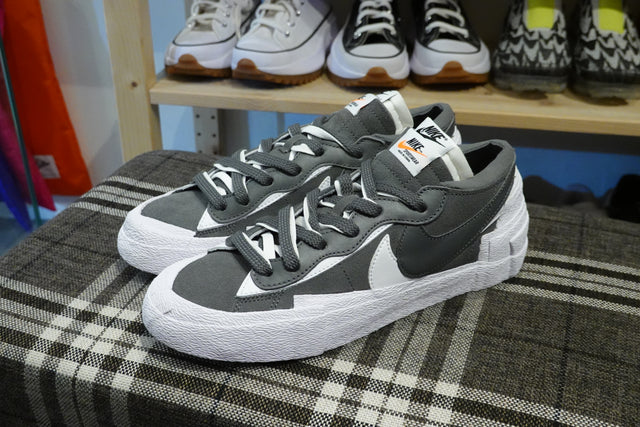 Sacai x Nike Blazer Low - Iron Grey/White-Sneakers-Navy Selected Shop