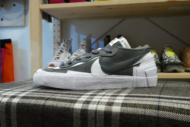 Sacai x Nike Blazer Low - Iron Grey/White-Sneakers-Navy Selected Shop