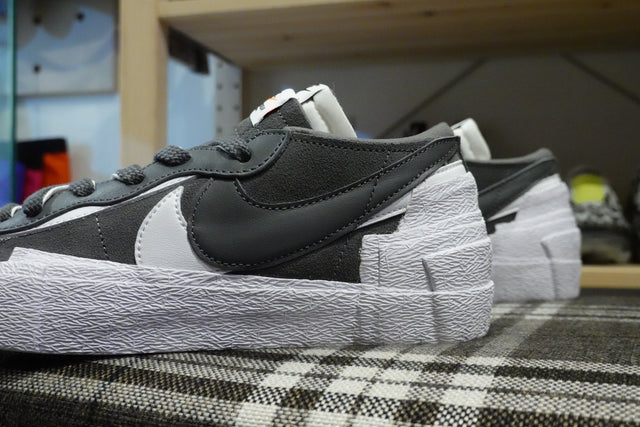 Sacai x Nike Blazer Low - Iron Grey/White-Sneakers-Navy Selected Shop