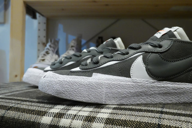 Sacai x Nike Blazer Low - Iron Grey/White-Sneakers-Navy Selected Shop