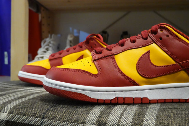 Nike Dunk Low Retro - Midas Gold/Tough Red/White-Sneakers-Navy Selected Shop
