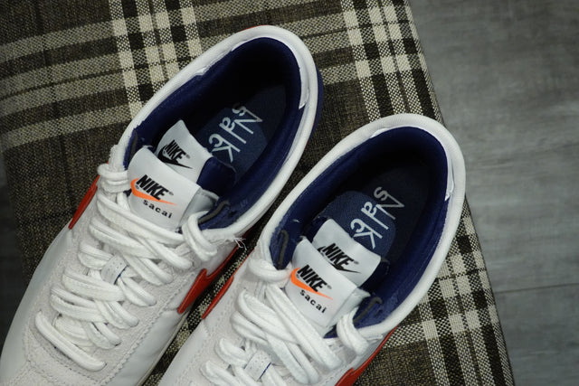 Sacai x Nike Zoom Cortez SP - White/University Red-Sneakers-Navy Selected Shop