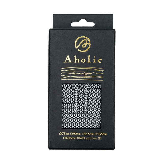 Aholic Normal Serpentine Shoelaces (蛇紋鞋帶) - Black/White Serpentine (黑白蛇紋)-Shoelaces-Navy Selected Shop