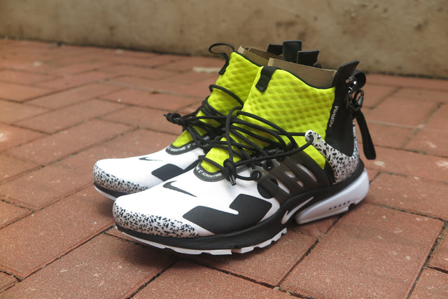 Acronym x Nike Air Presto Mid - White/Black/Dynamic Yellow-Sneakers-Navy Selected Shop