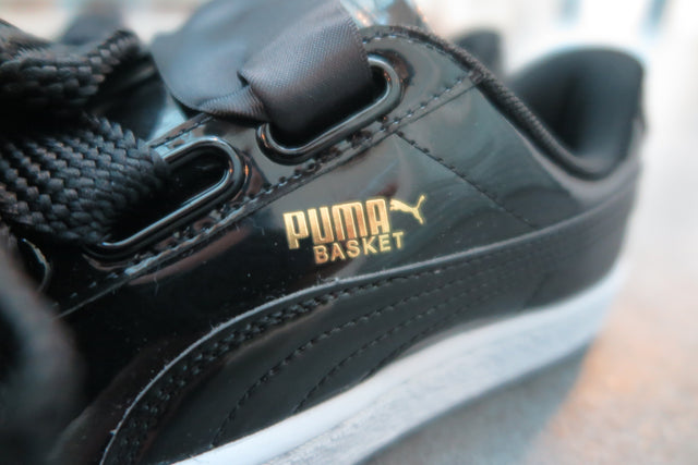 Puma WMNS Basket Heart Patent - Puma Black #363073-01-Sneakers-Navy Selected Shop
