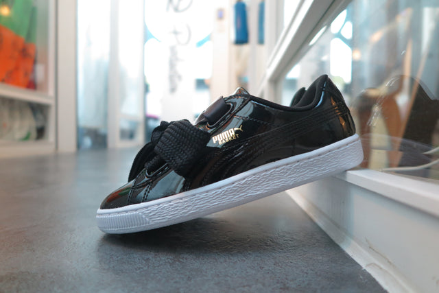 Puma WMNS Basket Heart Patent - Puma Black #363073-01-Sneakers-Navy Selected Shop