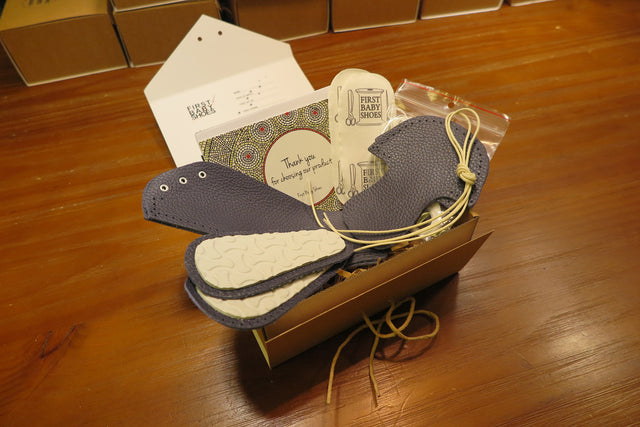 First Baby Shoes AKI model - Navy "Made in Poland"-Baby Shoes-Navy Selected Shop