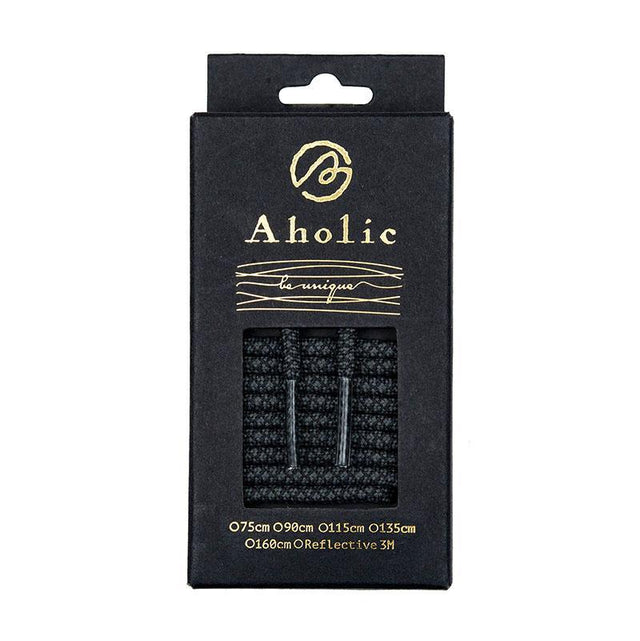 Aholic Normal Serpentine Shoelaces (蛇紋鞋帶) - Black Serpentine (黑蛇紋)-Shoelaces-Navy Selected Shop