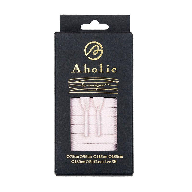 Aholic Original Classic Flat Shoelaces (經典扁帶) - Pink (粉紅)-Shoelaces-Navy Selected Shop