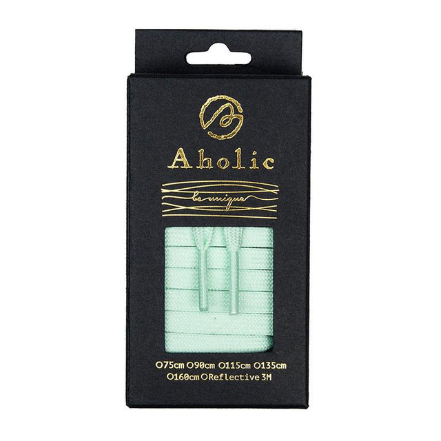 Aholic Original Classic Flat Shoelaces (經典扁帶) - Lake Green (湖水綠)-Shoelaces-Navy Selected Shop