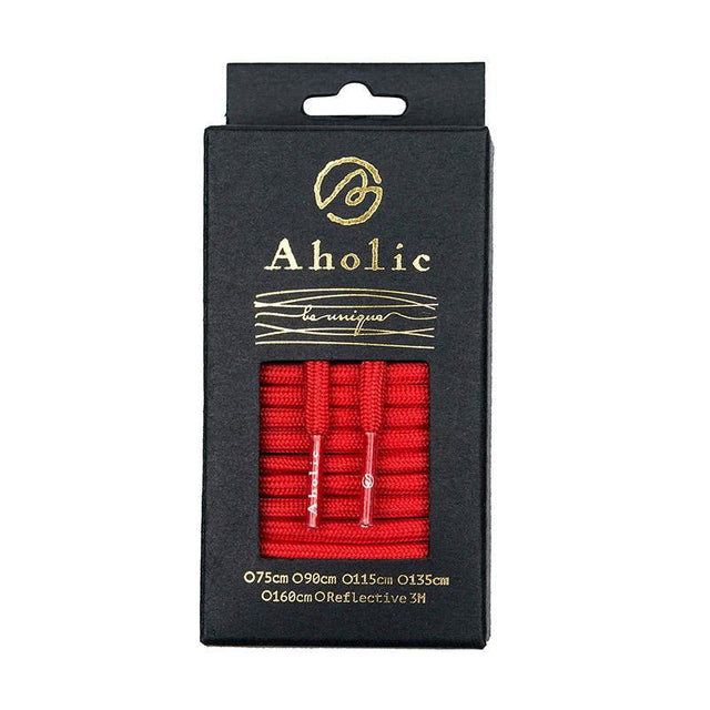 Aholic Classic Round Shoelaces (經典圓帶) - Red (紅)-Shoelaces-Navy Selected Shop