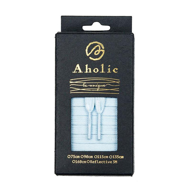 Aholic Original Classic Flat Shoelaces (經典扁帶) - Baby Blue (粉藍)-Shoelaces-Navy Selected Shop