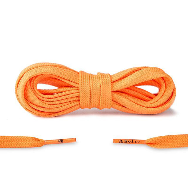 Aholic Original Classic Flat Shoelaces (經典扁帶) - Bright Orange (亮橙)-Shoelaces-Navy Selected Shop