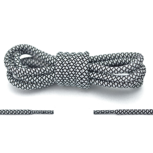 Aholic Normal Serpentine Shoelaces (蛇紋鞋帶) - Black/White Serpentine (黑白蛇紋)-Shoelaces-Navy Selected Shop