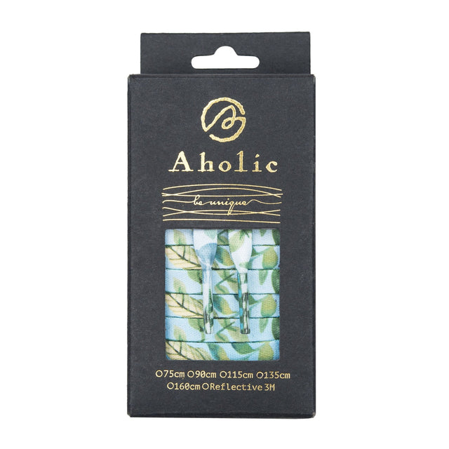 Aholic Floral Pattern Shoelaces (花卉鞋帶) - Blue (清新藍)-Shoelaces-Navy Selected Shop